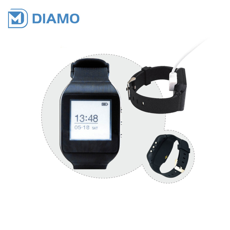 E-paper smart watch for Radiation level detection and alarm instrument, low power e ink display,  geiger counter